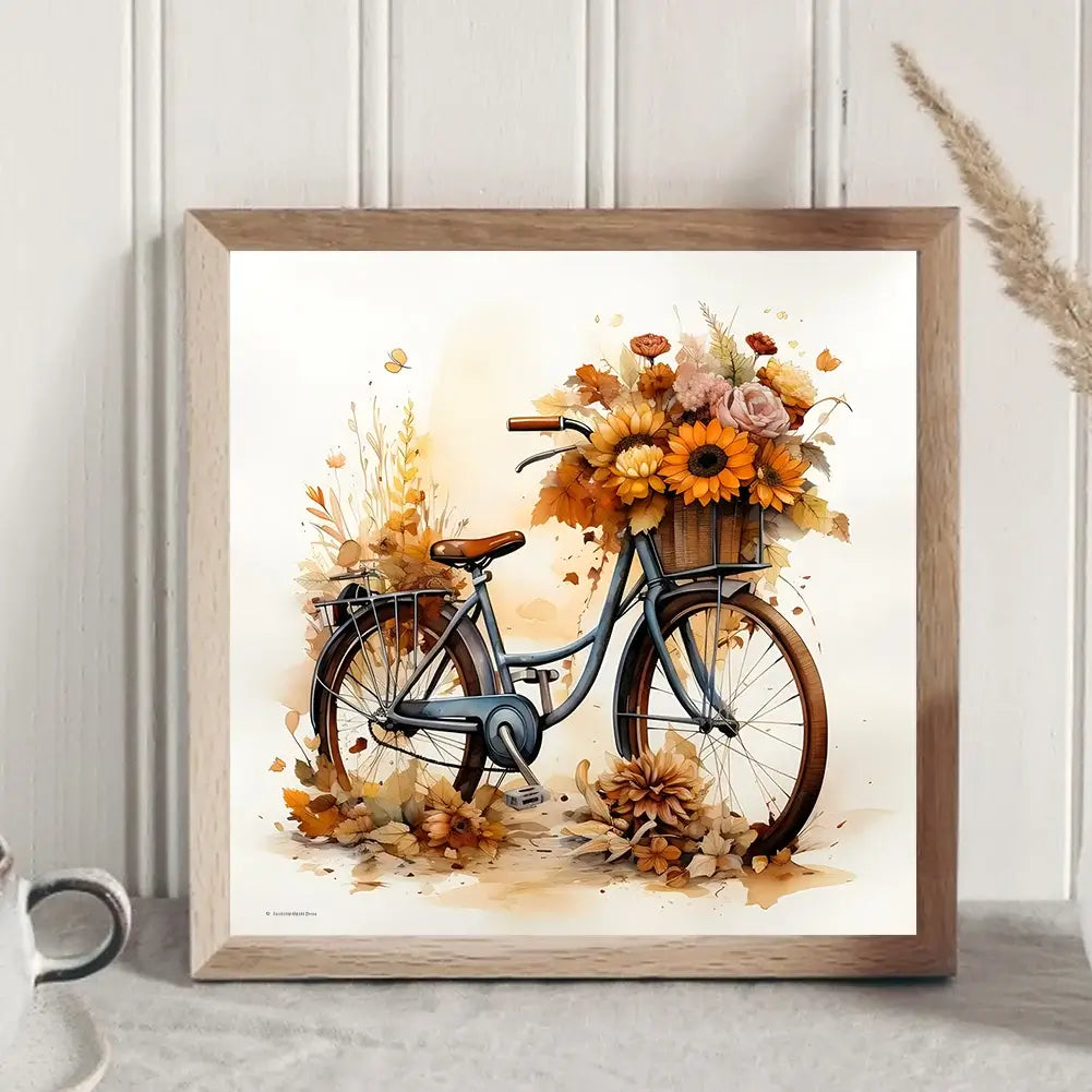 Vintage Bicycle Bouquet Diamond Painting Kit