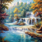 5D DIY Diamond Painting Kit - Full Round / Square - Waterfall View