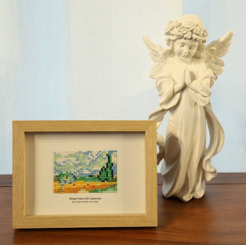 wheat field with cypresses small size diamond art