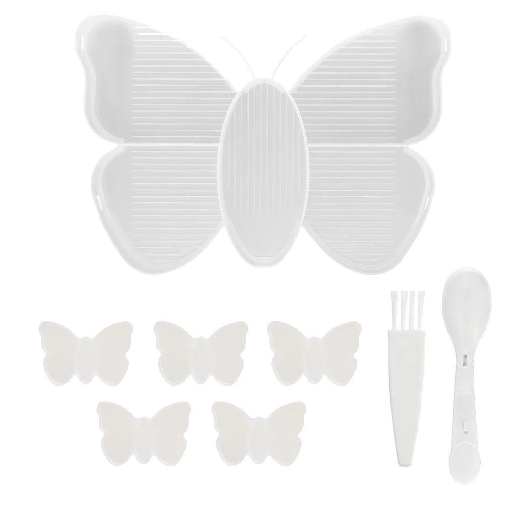Transparent  Butterfly Shaped Diamond Painting Beads Trays Kit A