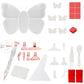 Butterfly Shaped Diamond Painting Beads Trays And Drill Pens Kit