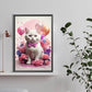 White Cat With Bow 5D DIY Butterfly Diamond Painting Kit