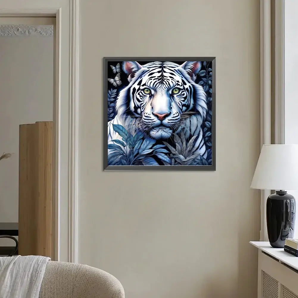 White Tiger Diamond Painting