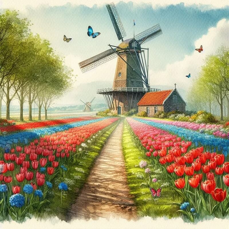 windmill diamond art kit