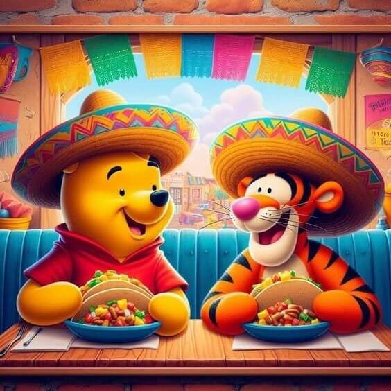 Winnie The Pooh and Tiger