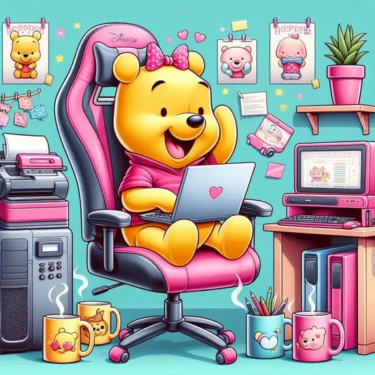 Winnie The Pooh On Work Diamond Art