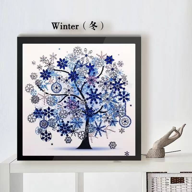winter tree crystal rhinestone diamond painting