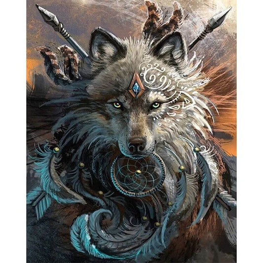 wolf warrior 5d diamond painting kit