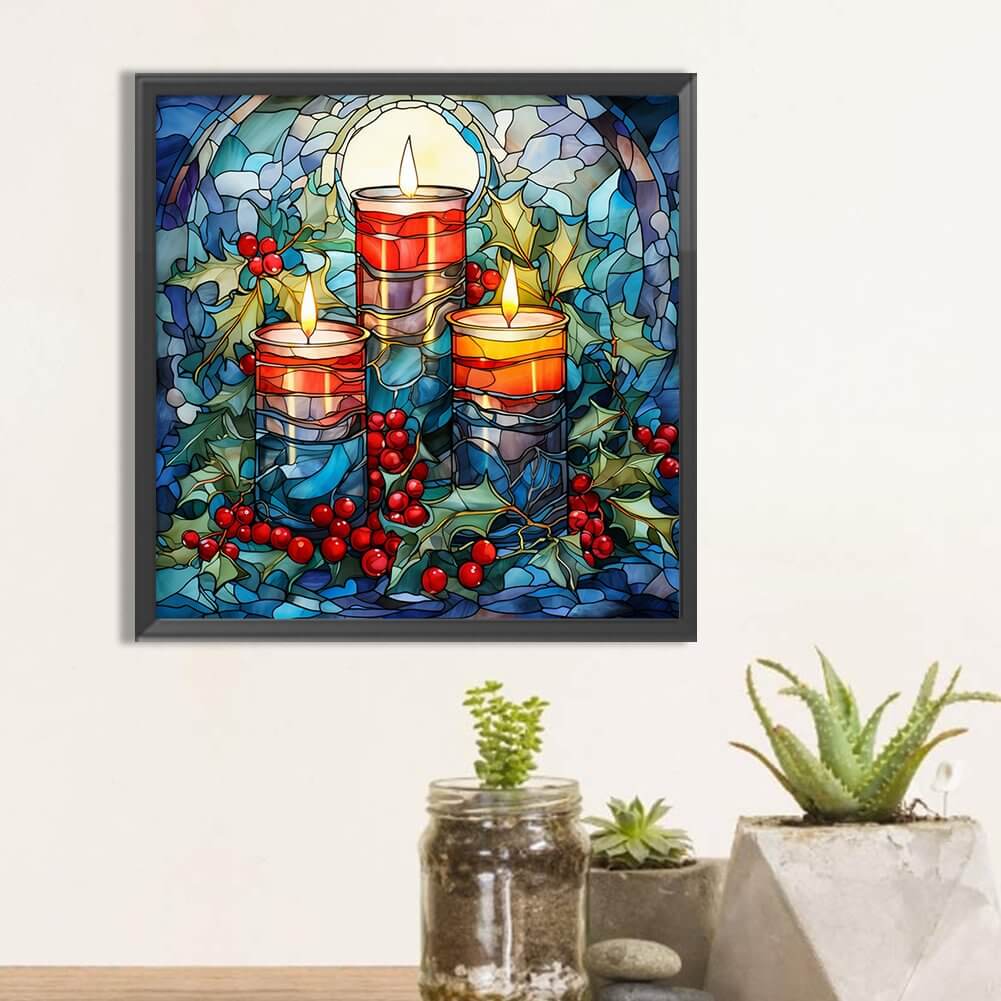 5D Diamond Painting Stained Glass Fountain Kit