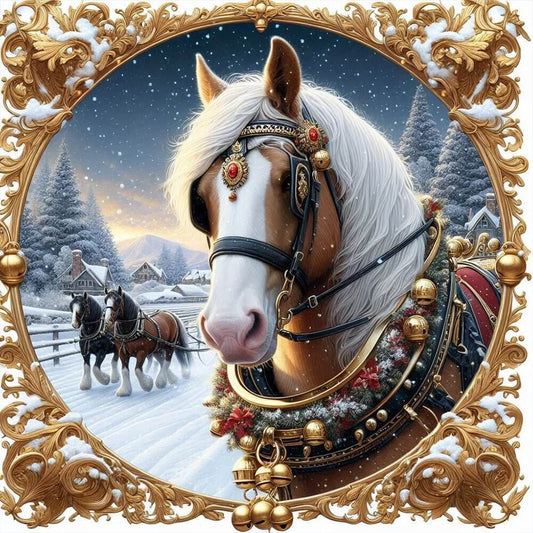 Xmas horse diamond art kit