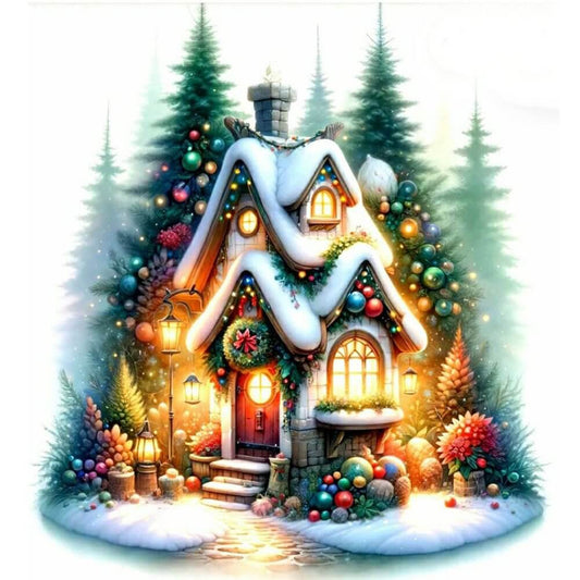 xmas house diamond art kit