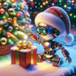 xmas robot diamond art kit