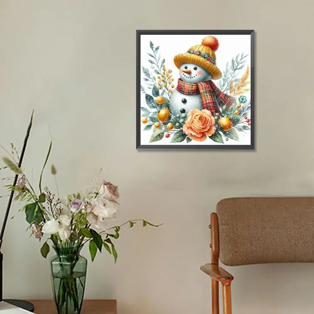 xmas snowman diamond painting kit