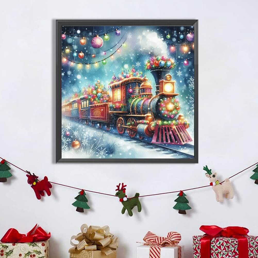 Xmas train diamond art for holiday decor