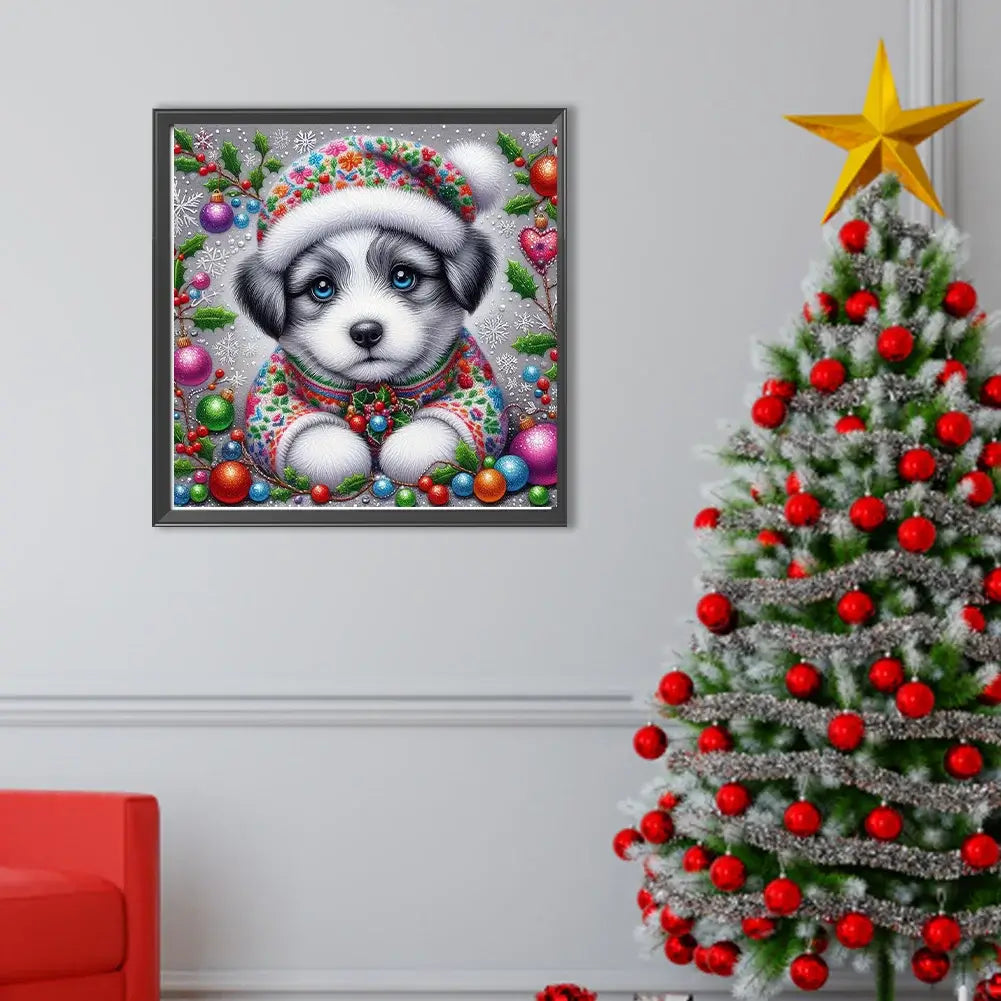 Xmas Dog Diamond Art Kit