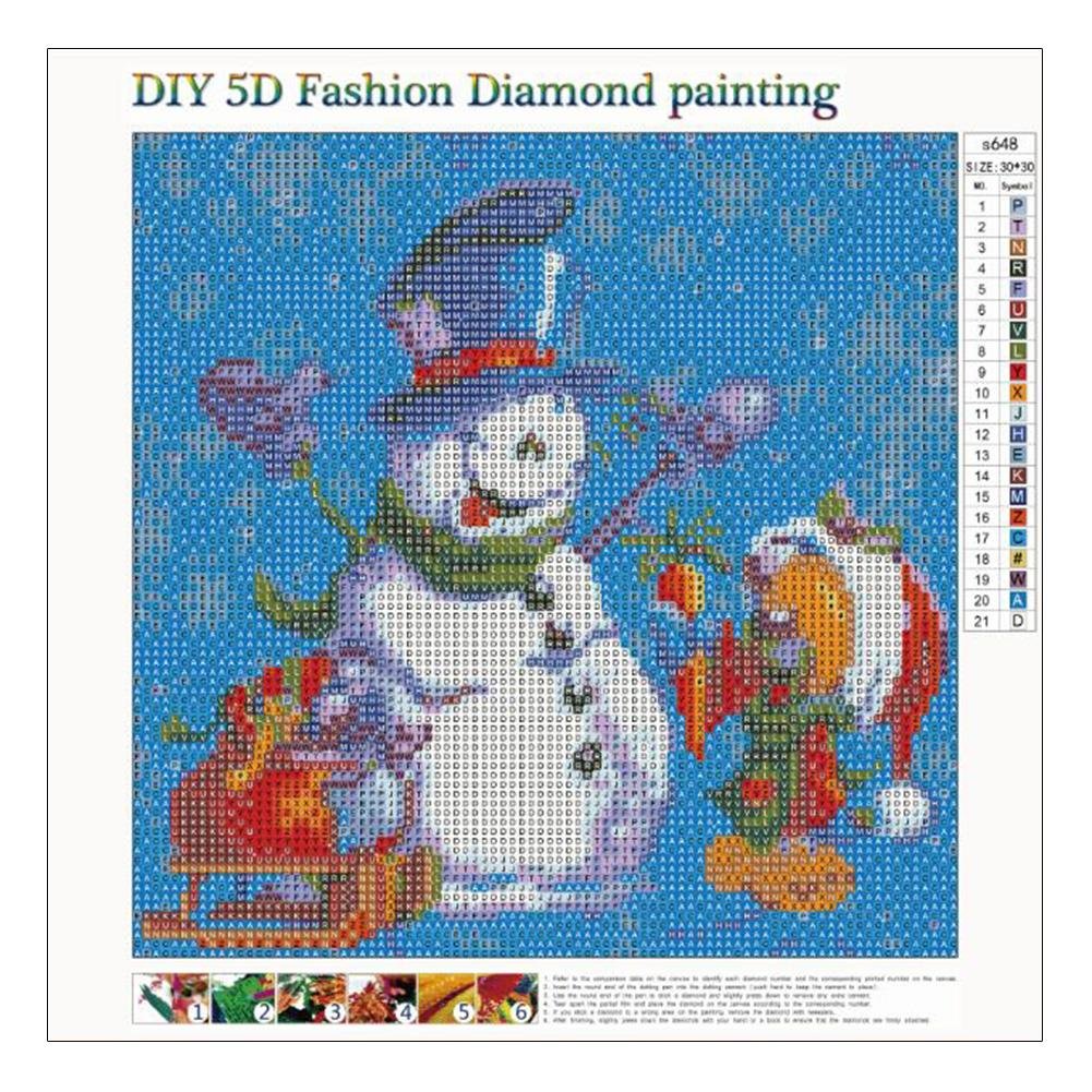 Diamond Painting - Full Round - Snowman J