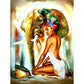 African Women And Elephant Full Round Diamond Painting Kits
