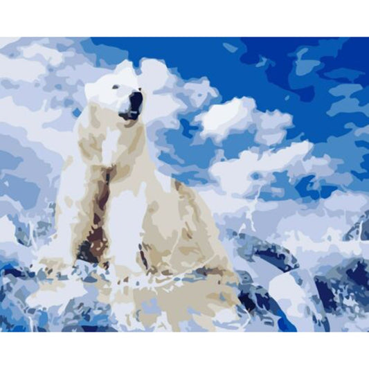 Paint By Number Oil Painting Sitting Polar Bear (40*50cm)