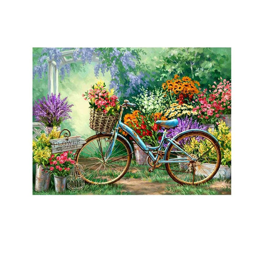 Diamond Painting - Partial Round - Garden Bike