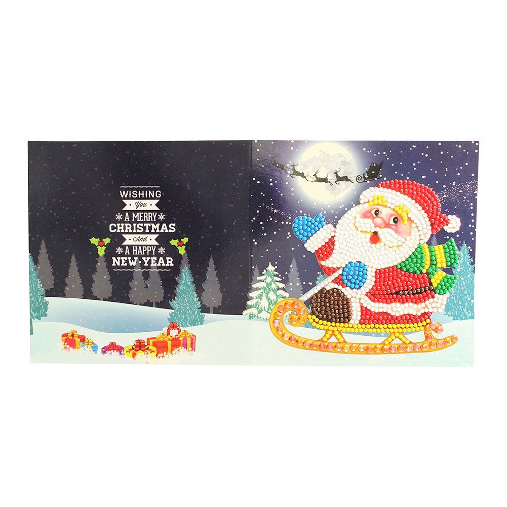 Santa Claus Diamond Painting Greeting Card