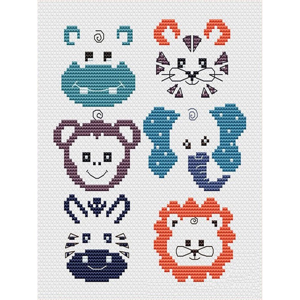 11ct Stamped Cross Stitch Animal Head ( 40*50cm)