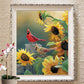 Diamond Painting - Partial Round - Birds Sunflower