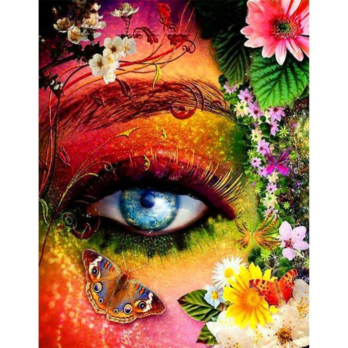 Flowers Eye Hand Painted On Canvas Oil Art Picture