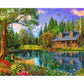 Painting By Numbers House DIY Oil Coloring Canvas Paint Drawing Picture
