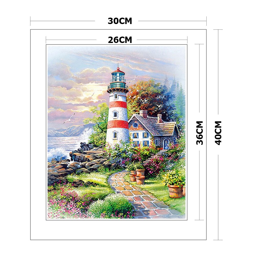 11CT Stamped Cross Stitch - Lighthouse(30*40CM)