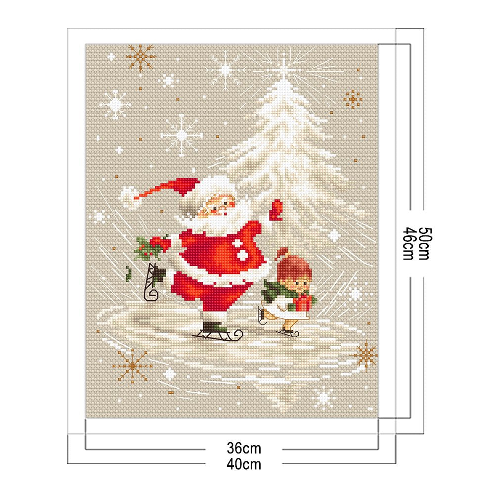 11ct Stamped Cross Stitch - Santa Claus  ( 40*50cm) B