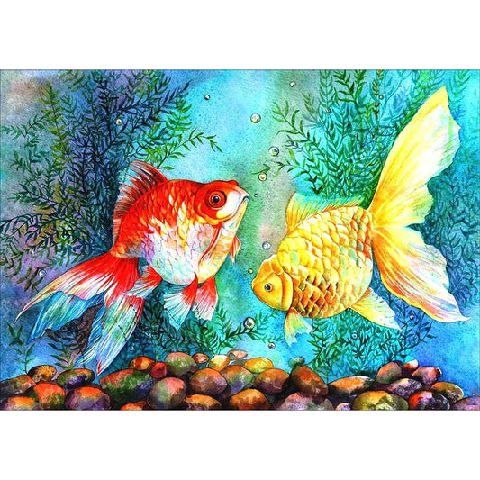 Sea Turtle Diamond Painting DIY 5D, Underwater Fish Numbering Kit,  Angelfish Artwork Coral Reef Wall Art Aquarium Crystal Rhinestone  Embroidery