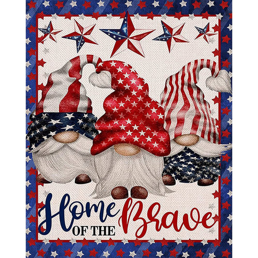 11ct Stamped Cross Stitch - Independence Day Gnome (40*50cm)