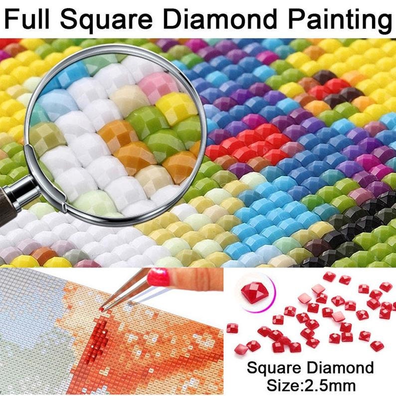 Animais | Kits de pintura de diamante redondo/quadrado completo B | 30 x 90 cm