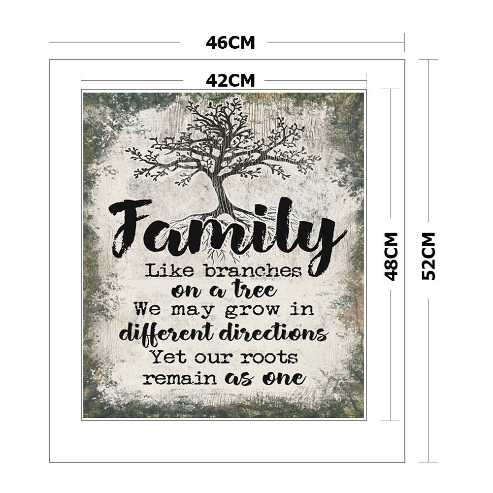 11ct Stamped Cross Stitch - Home Family Letters(46*52cm)