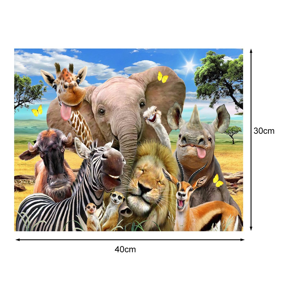 Pintura por Número - Pintura al Óleo - Animales Salvajes (40*30cm)