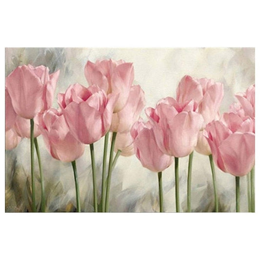 11ct Stamped Cross Stitch Pink Tulips (35*50cm)