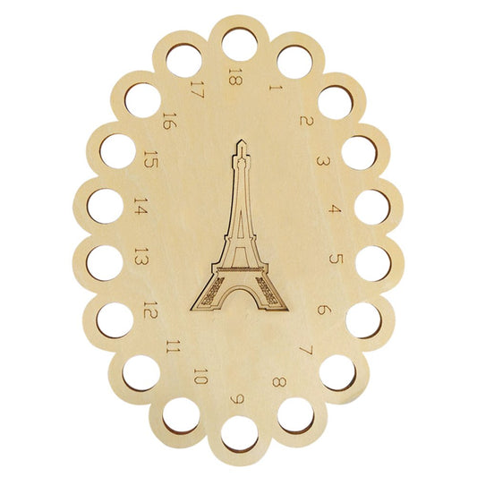 Eiffel Tower Hollow Thread Board Wooden Cross Stitch Tool