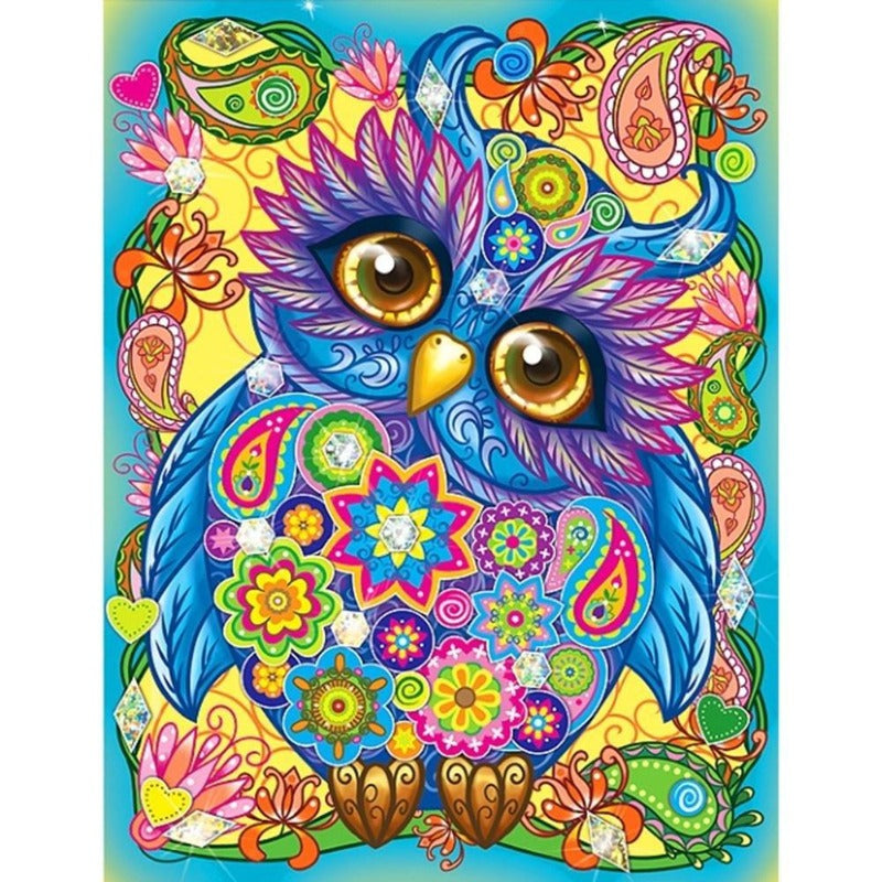 Colorful Owl Crystal Rhinestone Diamond Painting【diamondpaintingsart】