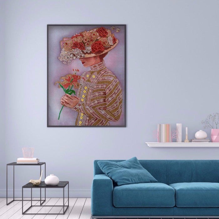 Diamond Painting Wall Art Picture of Rhinestone   Top Hat Lady