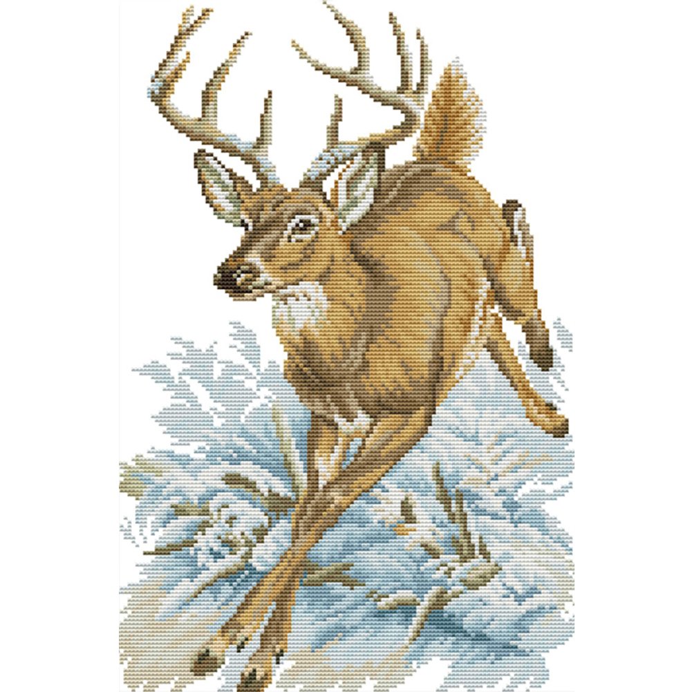 14ct Stamped Cross Stitch Deer (29*41cm)