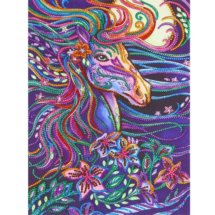 Color Horse DIY Diamond Painting Special Shaped Partial Drill Rhinestones Handwork Home Decor