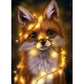 DIY Light Fox Hand Painted Canvas Oil Art Picture Craft Home Wall