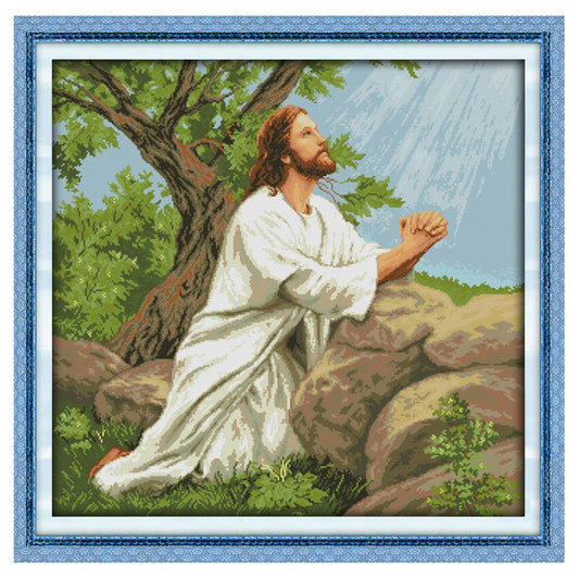 14ct Stamped Cross Stitch Praying Jesus (62*61cm)