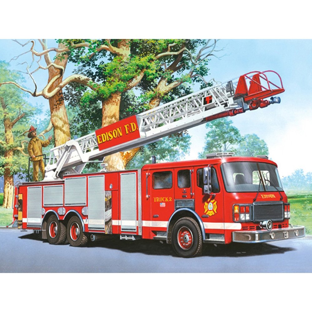 Diamond Paintings Art Full Drill Fire Truck