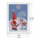 14 quilates de ponto de cruz estampado - Papai Noel e veado (18 x 22 cm)