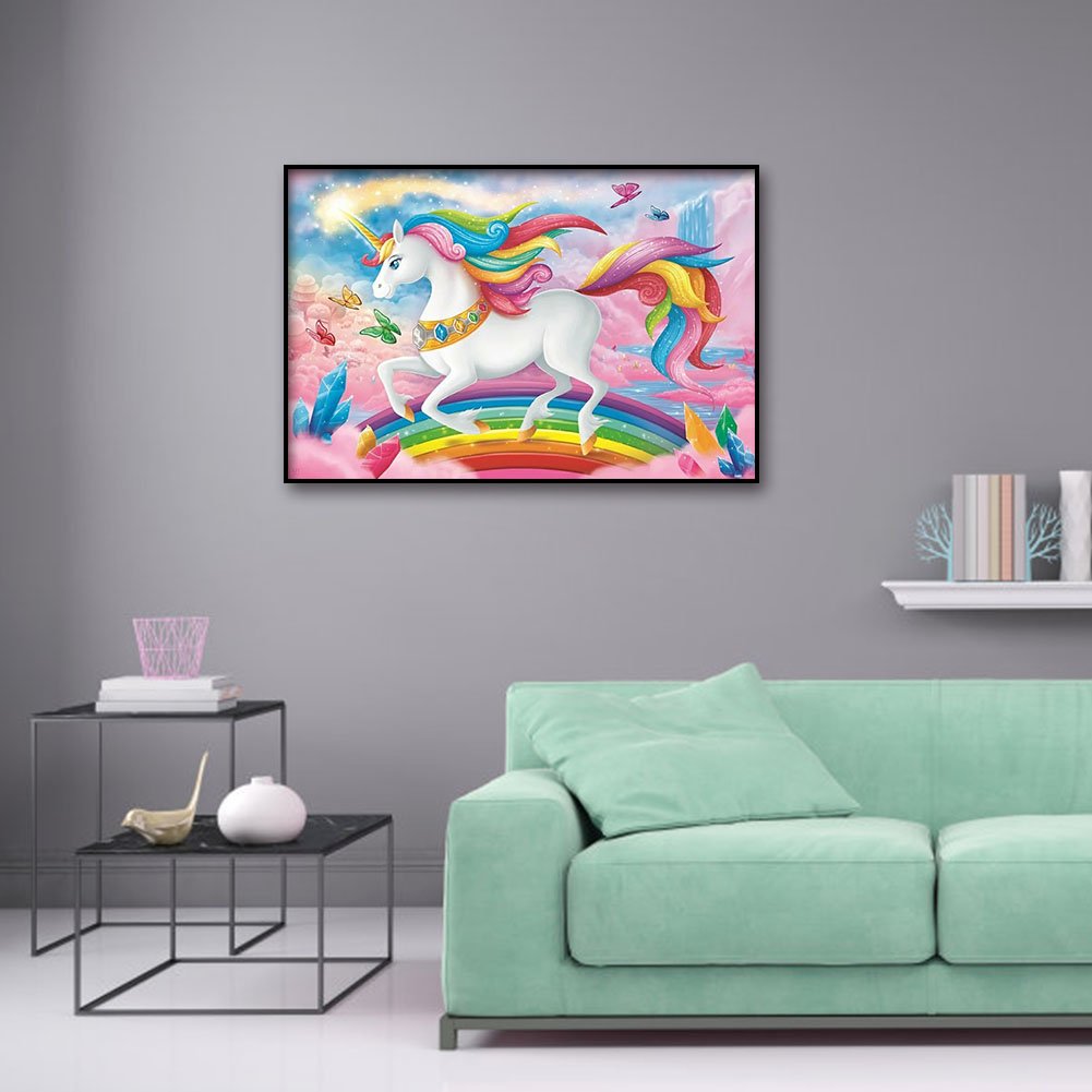 Diamond Painting - Full Round - Pink Unicorn