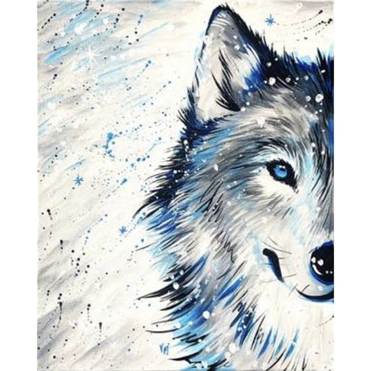 11ct Stamped Cross Stitch Winter Wolf (40*50cm)