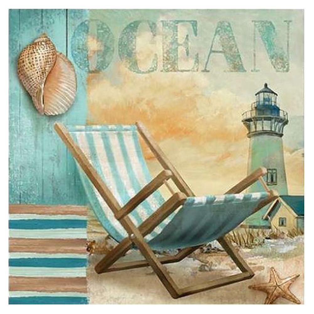 Diamond Painting - Full Round - Sea Beach Chair