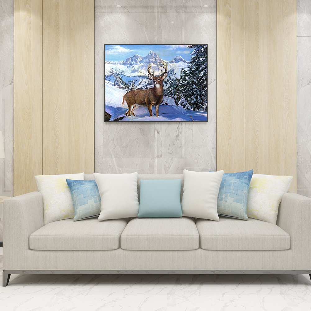 Diamond Painting - Full Round - Snow Deer B