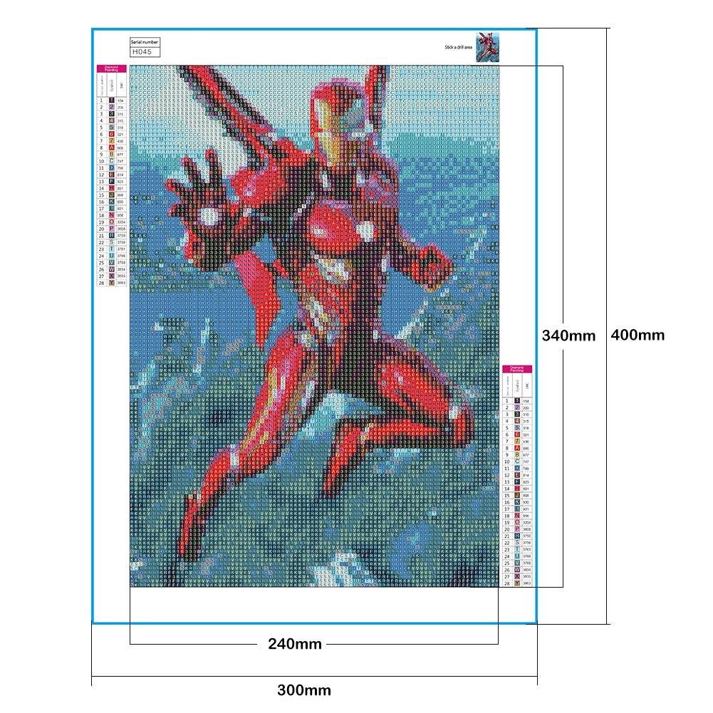 Pintura de diamante - Ronda completa - Iron Man